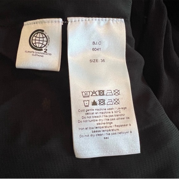 NEW GANNI Printed Georgette Mini Skirt Blk SZ 4/36 - Picture 11 of 12